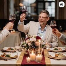 Erlebnisdinner mit Stil / Foto: © Marc Rosengarten Stil-Genuss-Erfolg (erstellt mit KI) Erlebnisdinner mit Stil